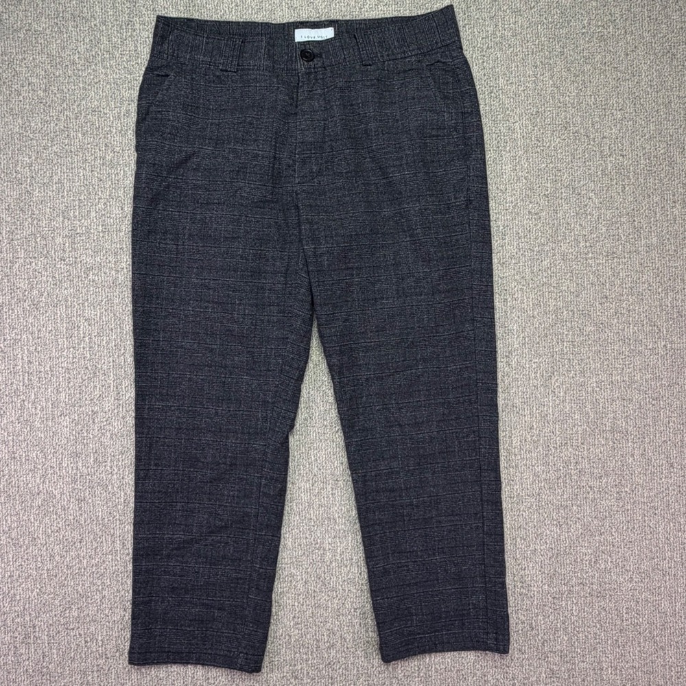 I Love Ugly Slim Kobe Pant Mens Large Gray Cropped Straight Streetwear Trousers